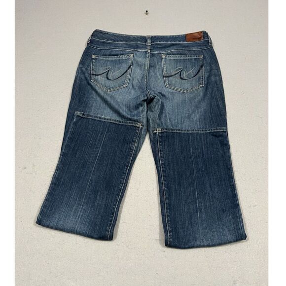 Express Wide Leg Jeans 10L Flare Medium Wash - Picture 4 of 5